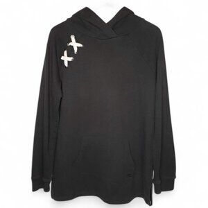 Marc New York Performance Hoodie Men's Laced Shoulder Cross Collar Street L